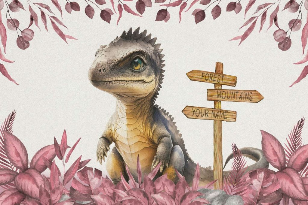 Baby spinosaurus i den rosa djungeln