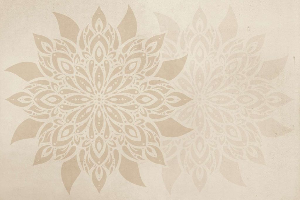 Beige Mandala Dobbeltrom